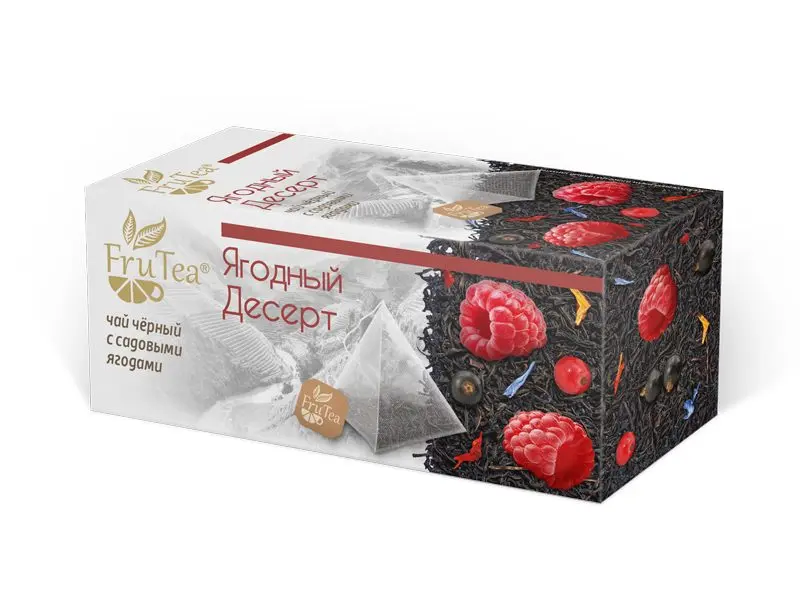 Чай FruTea чёрный пакетированный «Ягодный десерт» 100 г листовой