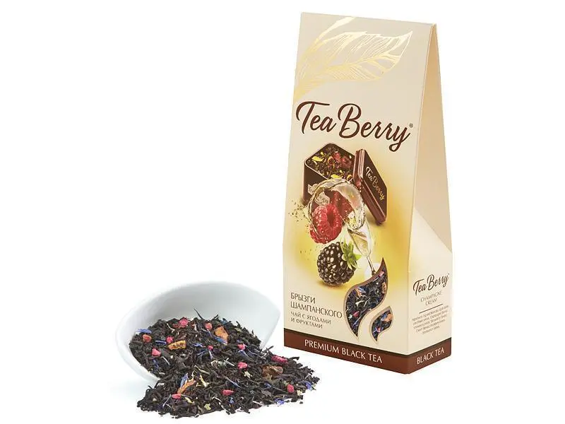 Чай Tea Berry чёрный «Брызги шампанского» 100 г листовой