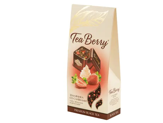Чай чёрный Tea Berry «Земляника со сливками» 100 г листовой