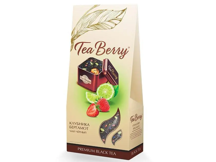 Чай Tea Berry чёрный «Клубничный бергамот» 100 г листовой