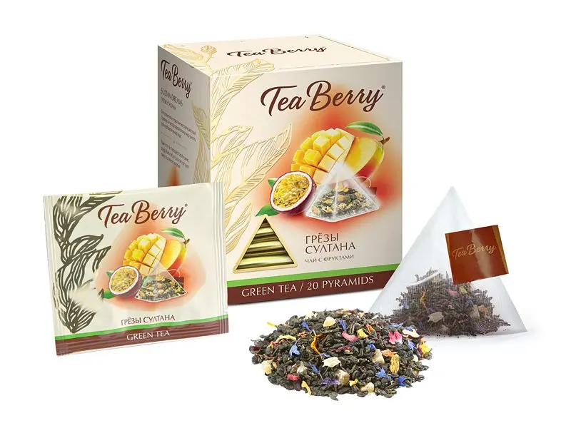 Чай Tea Berry зелёный «Грёзы султана» 50 г в пирамидках