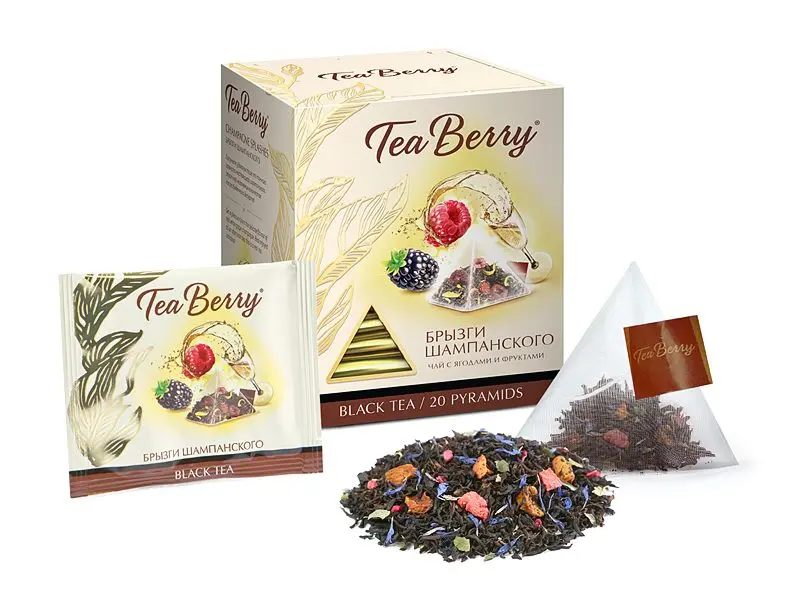 Чай чёрный Tea Berry «Брызги шампанского» 50 г в пирамидках