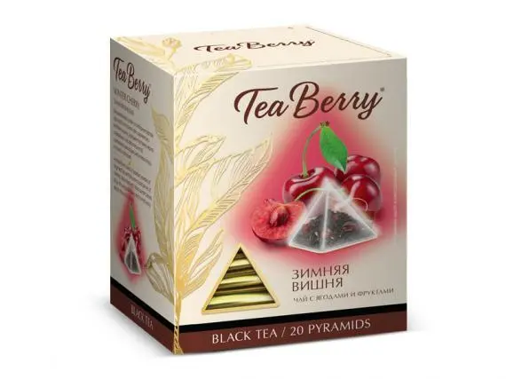 Чай Tea Berry чёрный «Зимняя вишня» в пирамидках