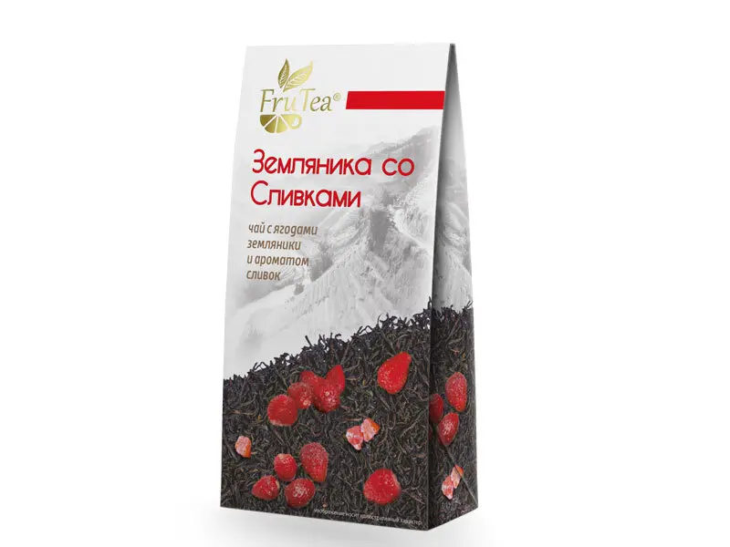 Чай FruTea черный «Земляника со сливками» 70 г листовой