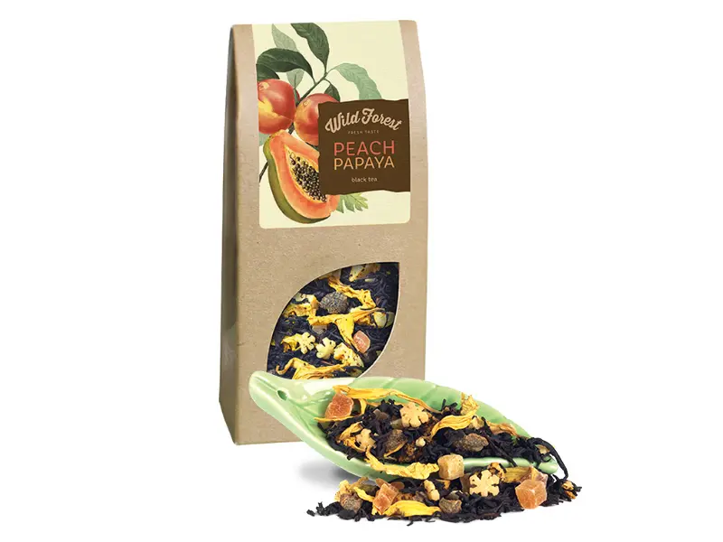 Чай Wild Forest чёрный «Peach-Papaya/ Персик-Папайя» 100 г листовой