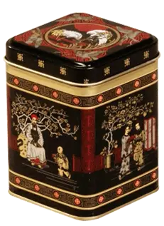 Банка для чая и кофе «Черный японец», 100 г (квадратная)