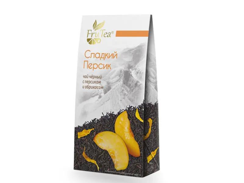 Чай FruTea чёрный «Сладкий персик» 70 г листовой
